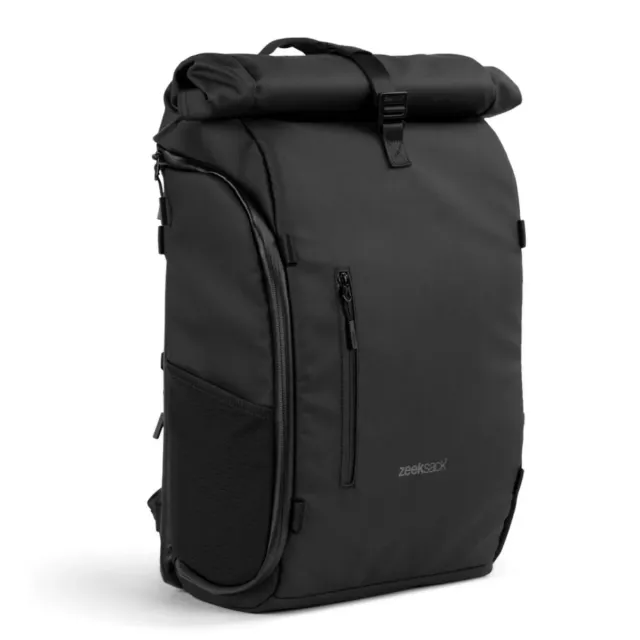 Zeeksack The Rolltop 25L rugzak zwart oprolbaar