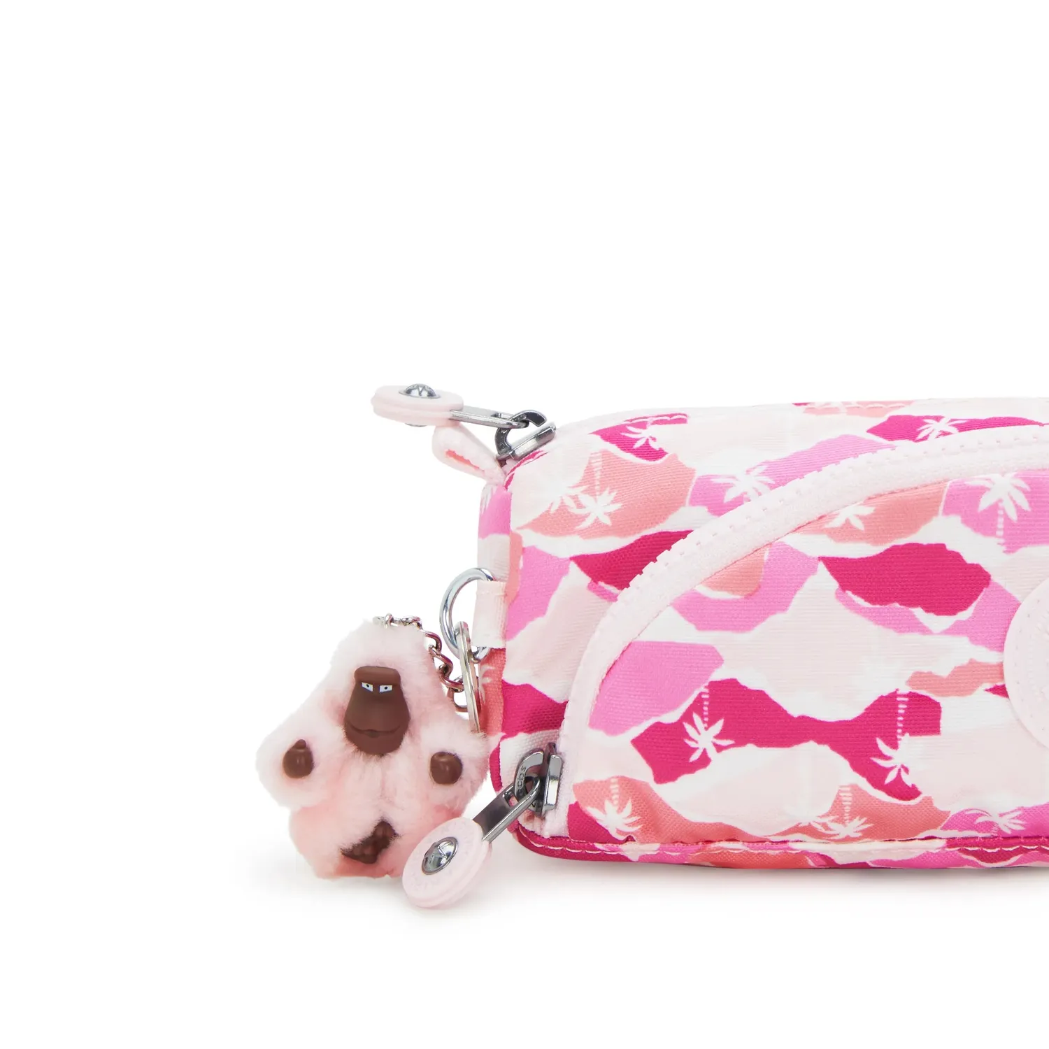 Kipling Cute pennenzak Medium Pink Palm nylon