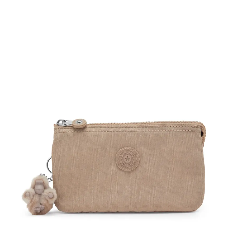 Kipling Creativity L etui Groot Tan Beige beige vakken