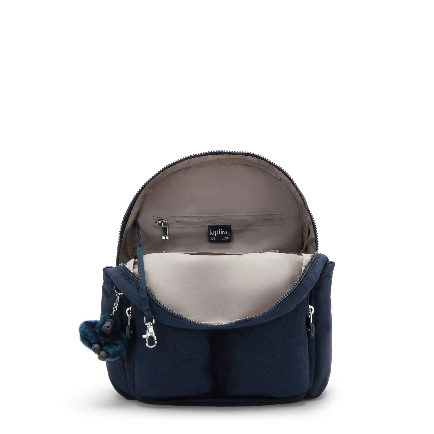 Kipling City Pocket S rugzak Blue Bleu 2 met zijvakken klein