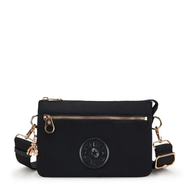 Kipling Riri Zip crossbodytas Black Rose Spice klein waterafstotend