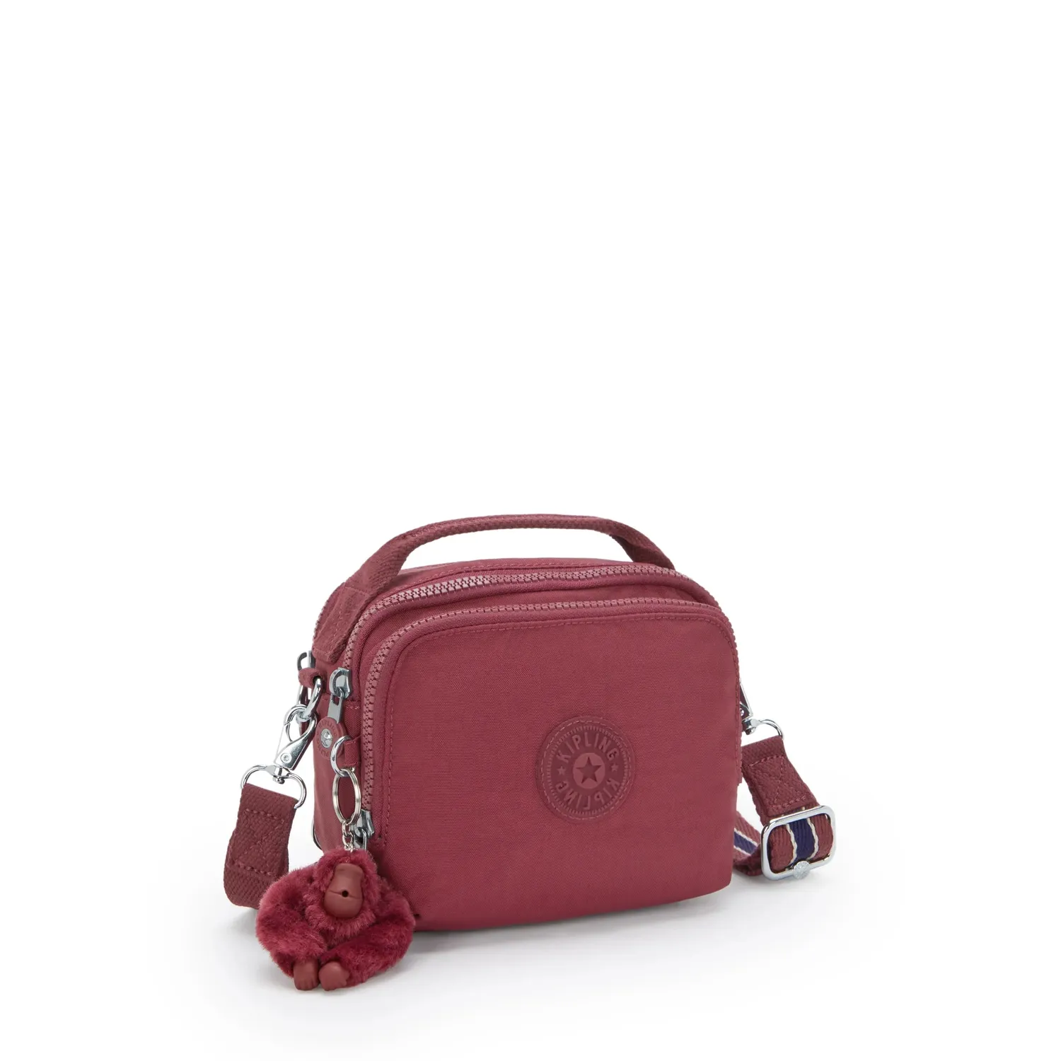 Kipling Cahir crossbody klein Lounge Wine met ritsvakken