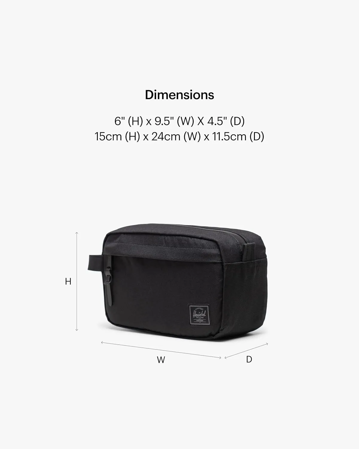 Herschel Chapter toilettas Black Tonal canvas