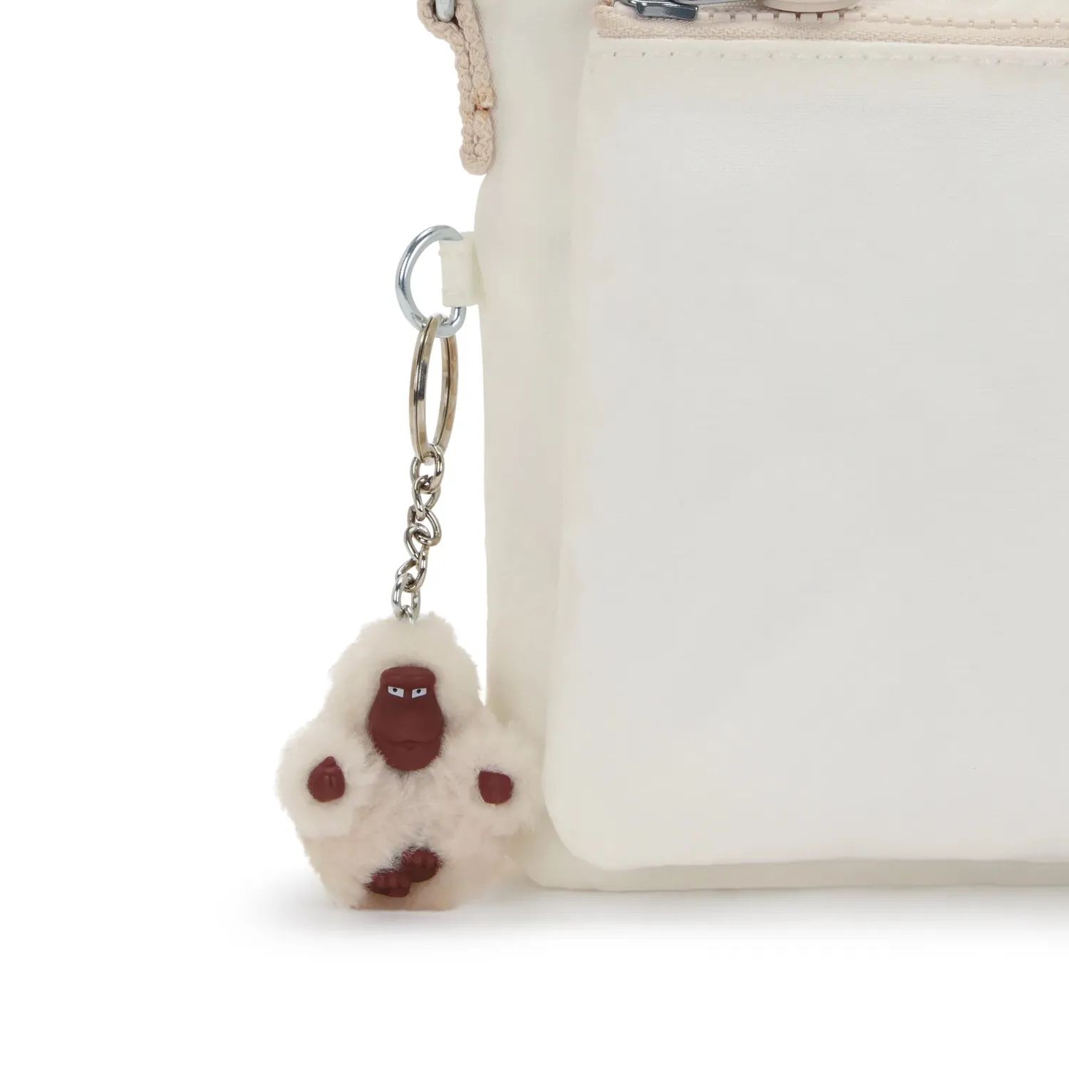 Kipling Mikaela schoudertas klein Pure White wit