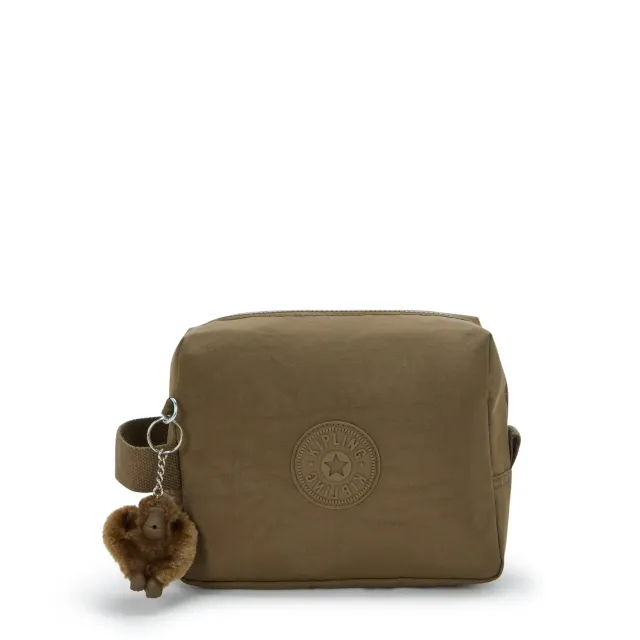 Kipling Parac toilettas groot Smooth Khaki afveegbaar