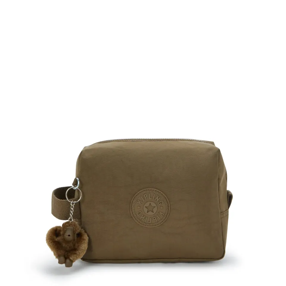 Kipling Parac toilettas groot Smooth Khaki afveegbaar
