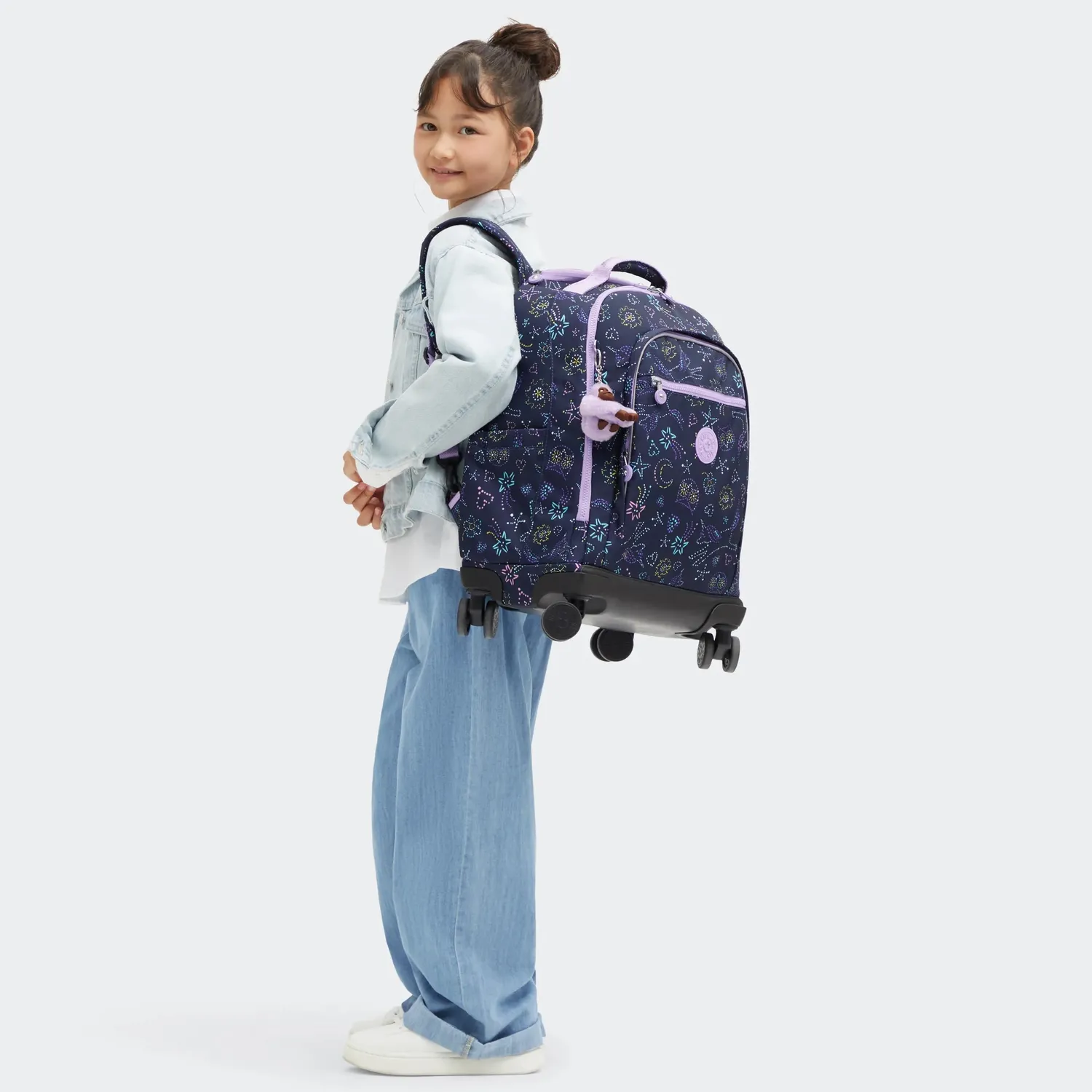 Kipling New Zea rugzak met wielen Unicorn Star groot