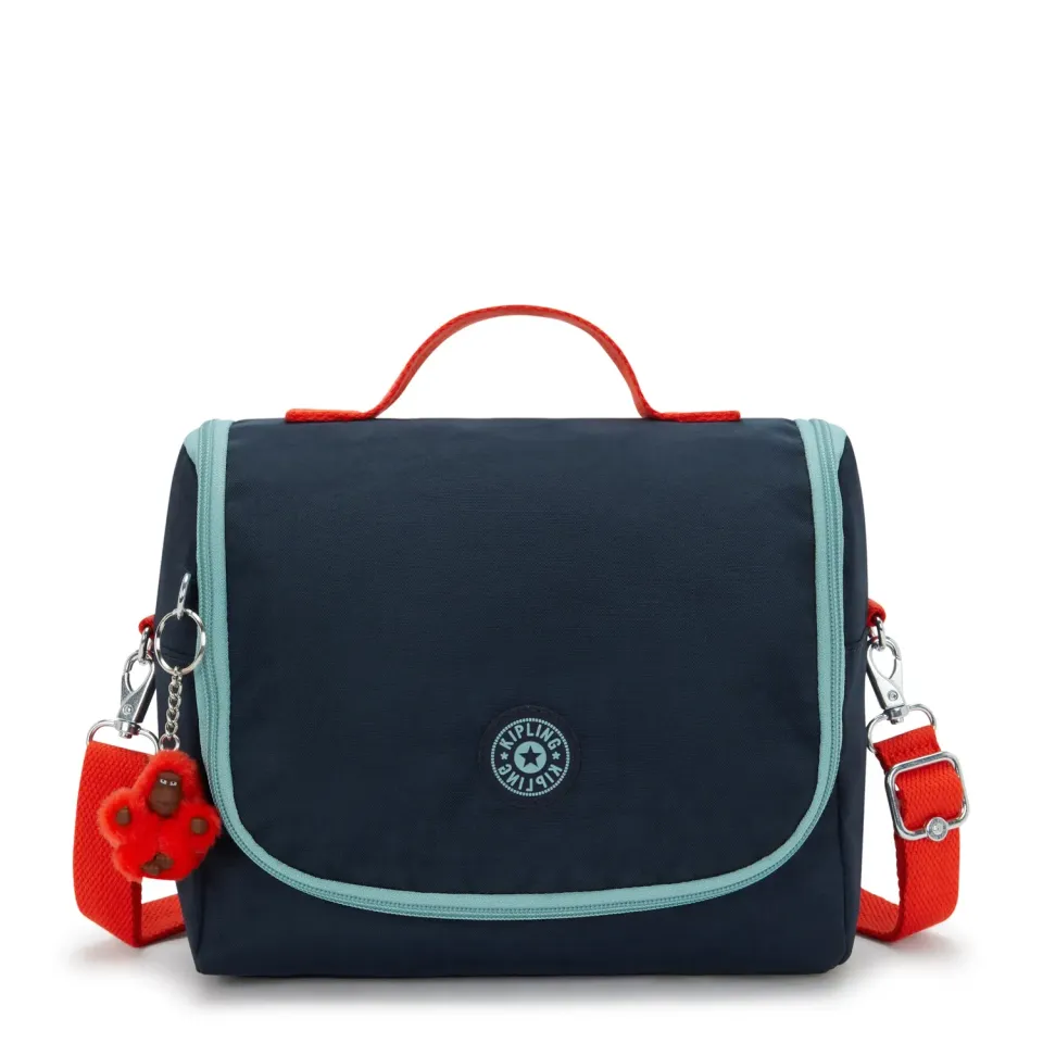 Kipling New Kichirou lunchtas Groot Cosmo Blue Combo trolleybevestiging