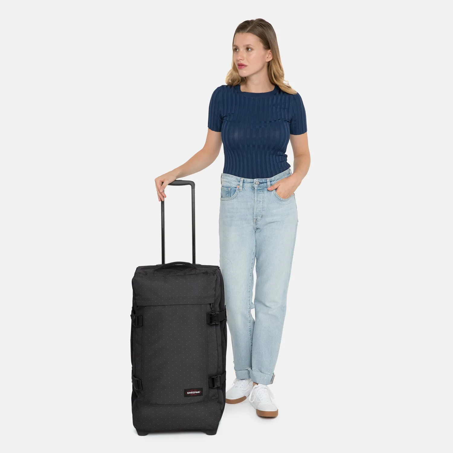 Eastpak Tranverz M reiskoffer Medium Minidot stippen 67cm