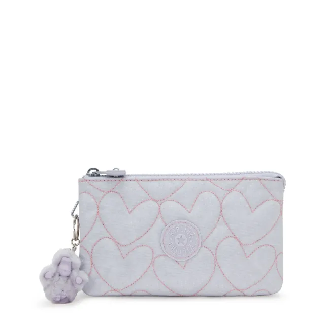 Kipling Creativity L tasje Groot Hearts Shimmer glans