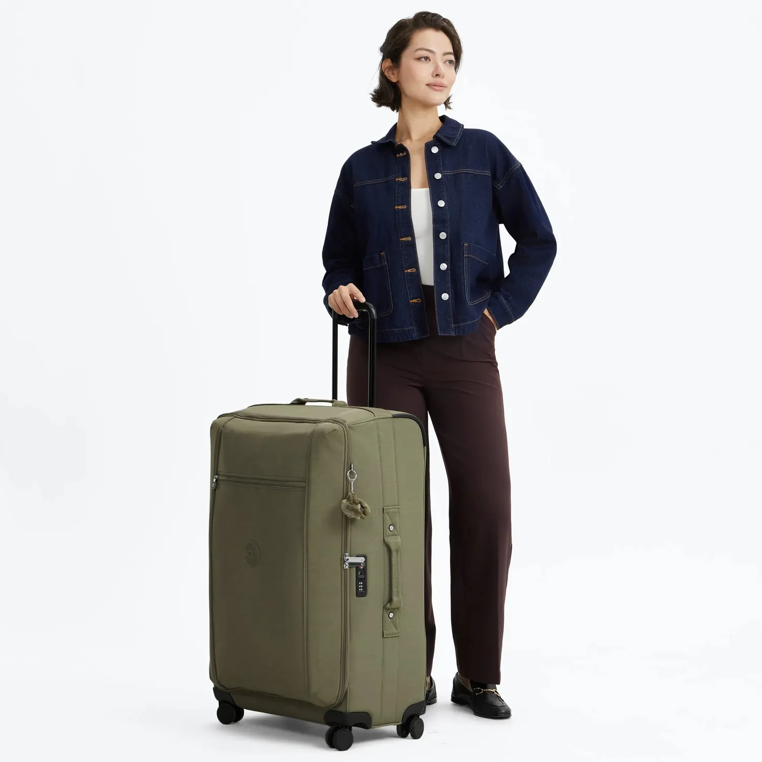 Kipling Jet L koffer groot almost sage 4 wielen