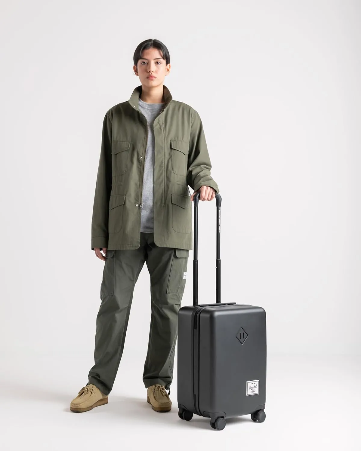 Herschel Supply Heritage Hardshell Medium EXP koffer zwart hardcase
