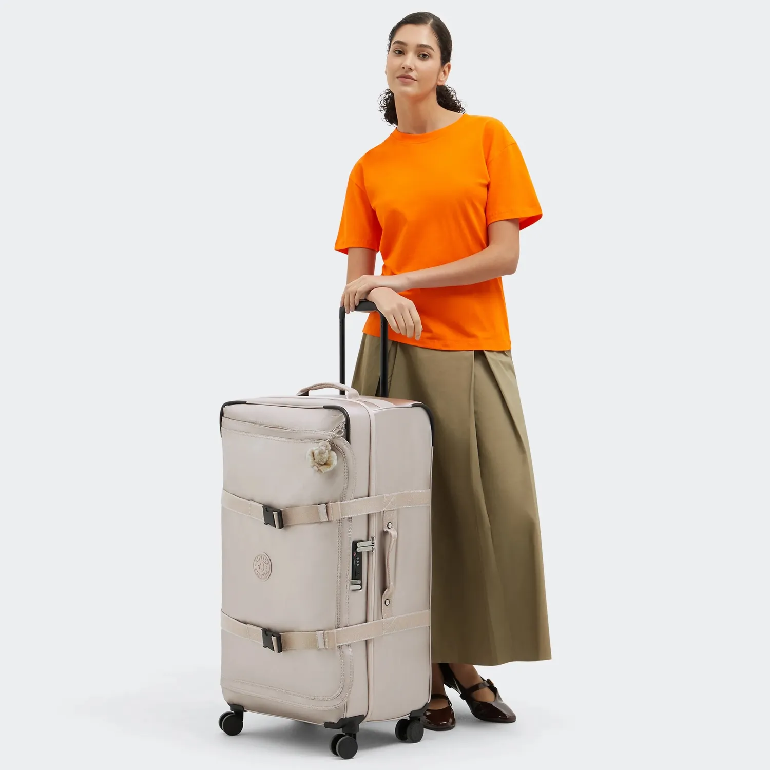 Kipling Spontaneous L koffer Groot Metallic Glow 4 wielen