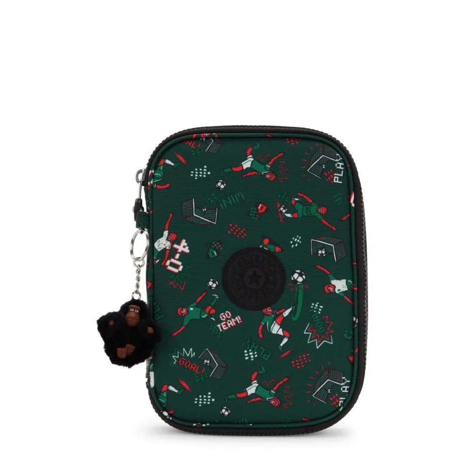 Kipling 100 Pens pennenzak Soccer Print groot waterafstotend