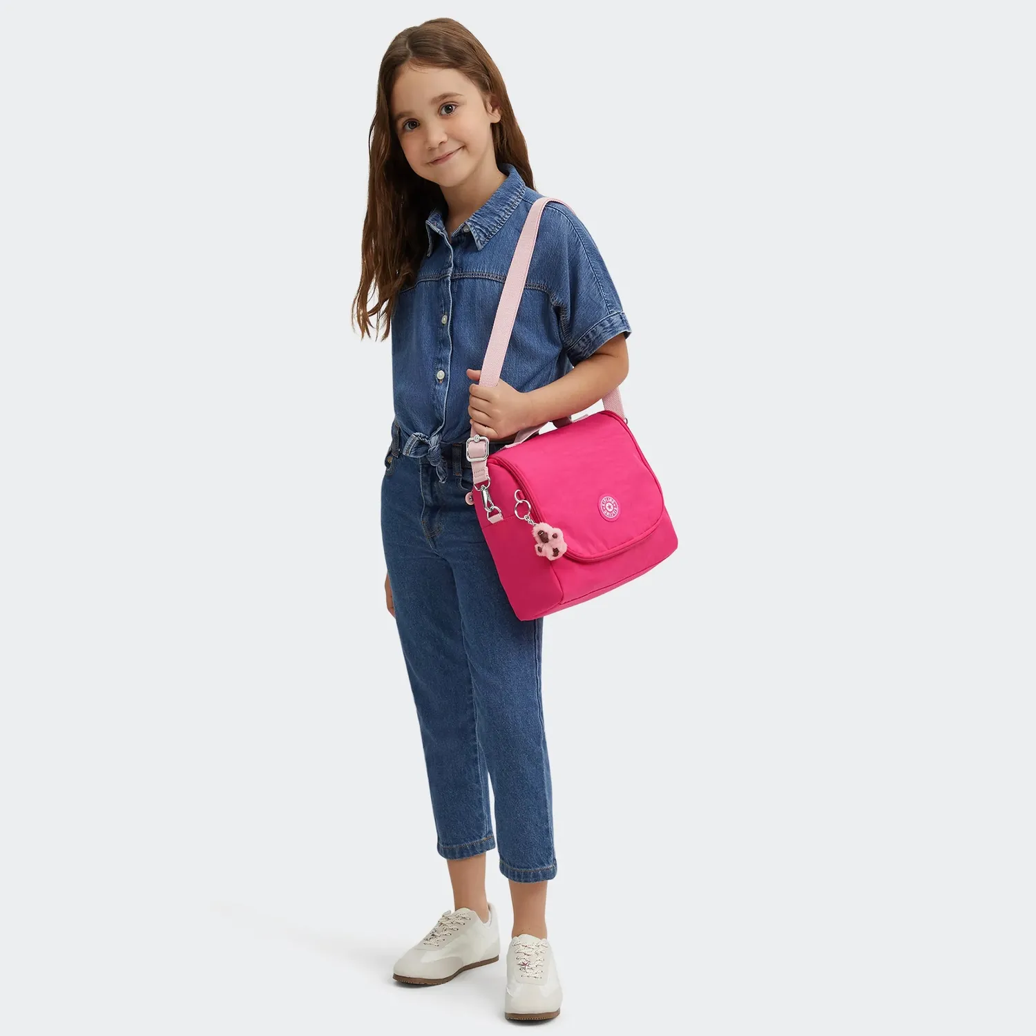 Kipling New Kichirou lunchtas Intense Rose Groot met trolleybevestiging