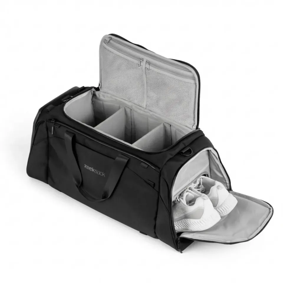Zeeksack The Weekender 50L reistas zwart 50 liter schuhfach