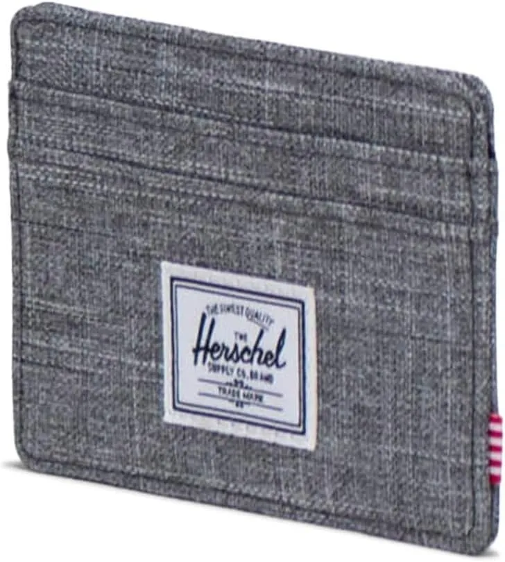 Herschel Charlie pasjeshouder Raven Crosshatch plat
