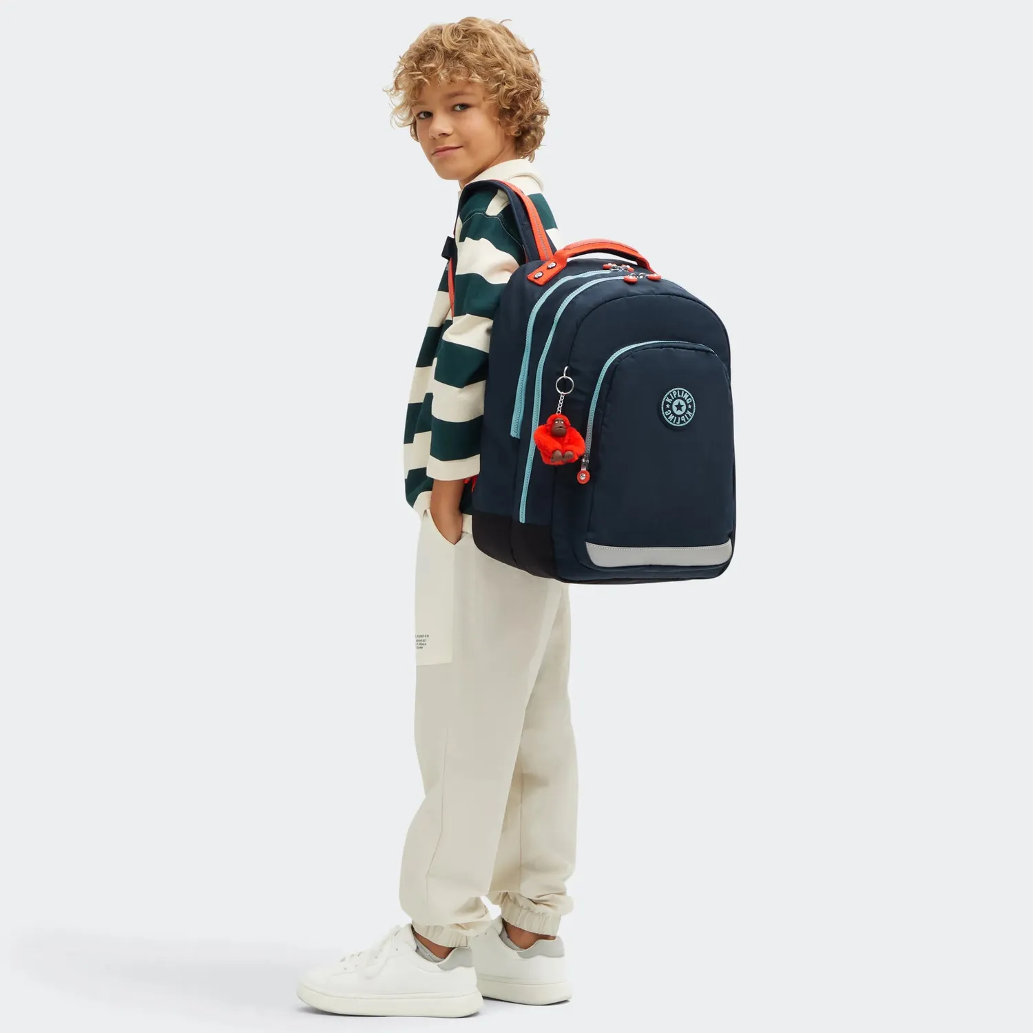 Kipling Class Room rugzak Groot Cosmo Blue Combo laptopvak
