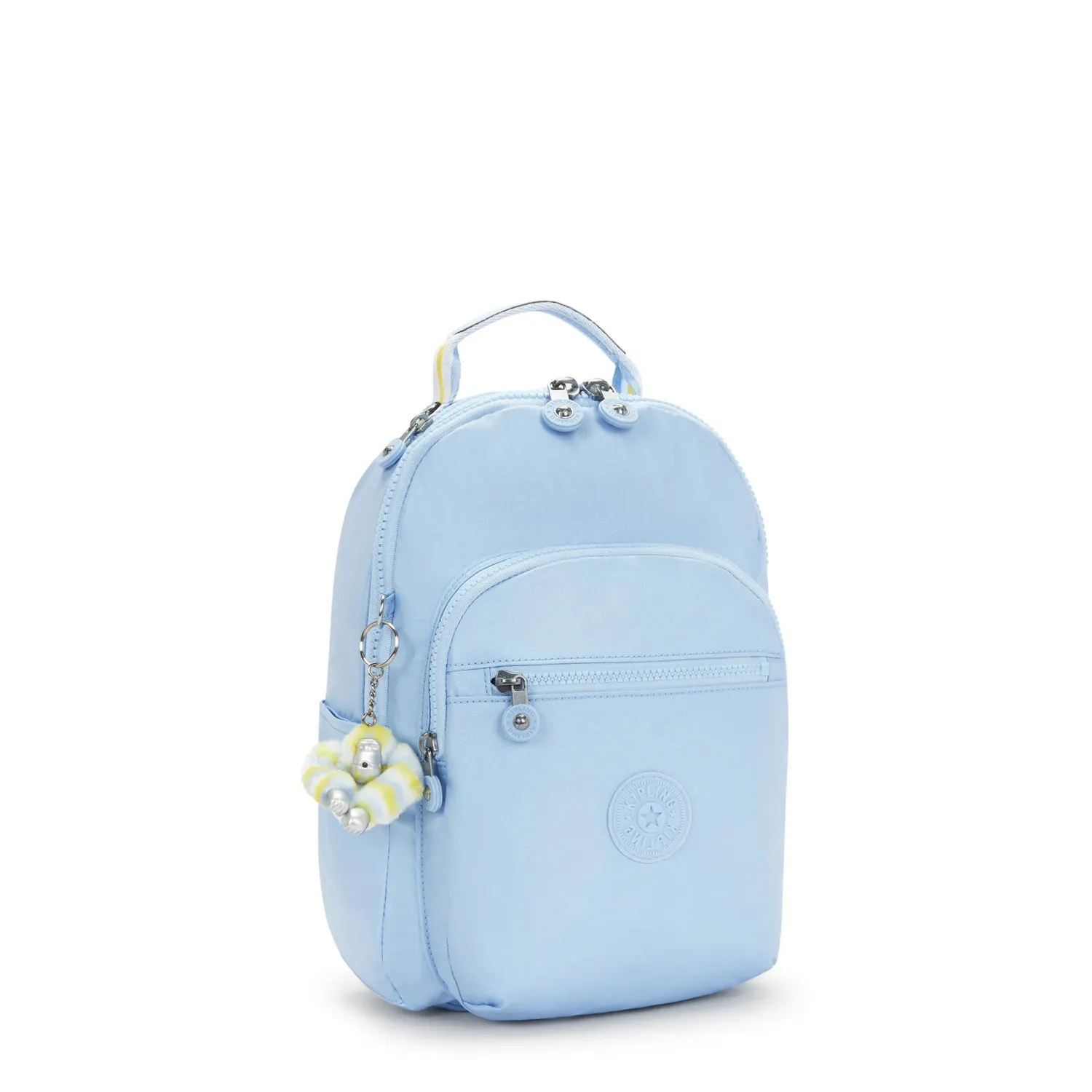 Kipling Seoul S kleine rugzak Clear Sky Metallic met tabletvak