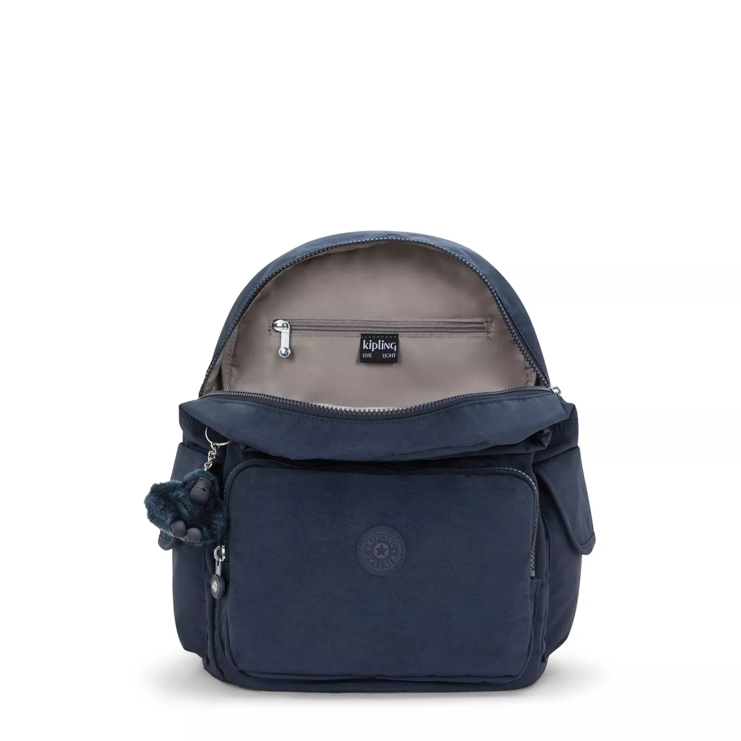 Kipling City Pack Rugzak Medium Blue Bleu 2 met ritsvak