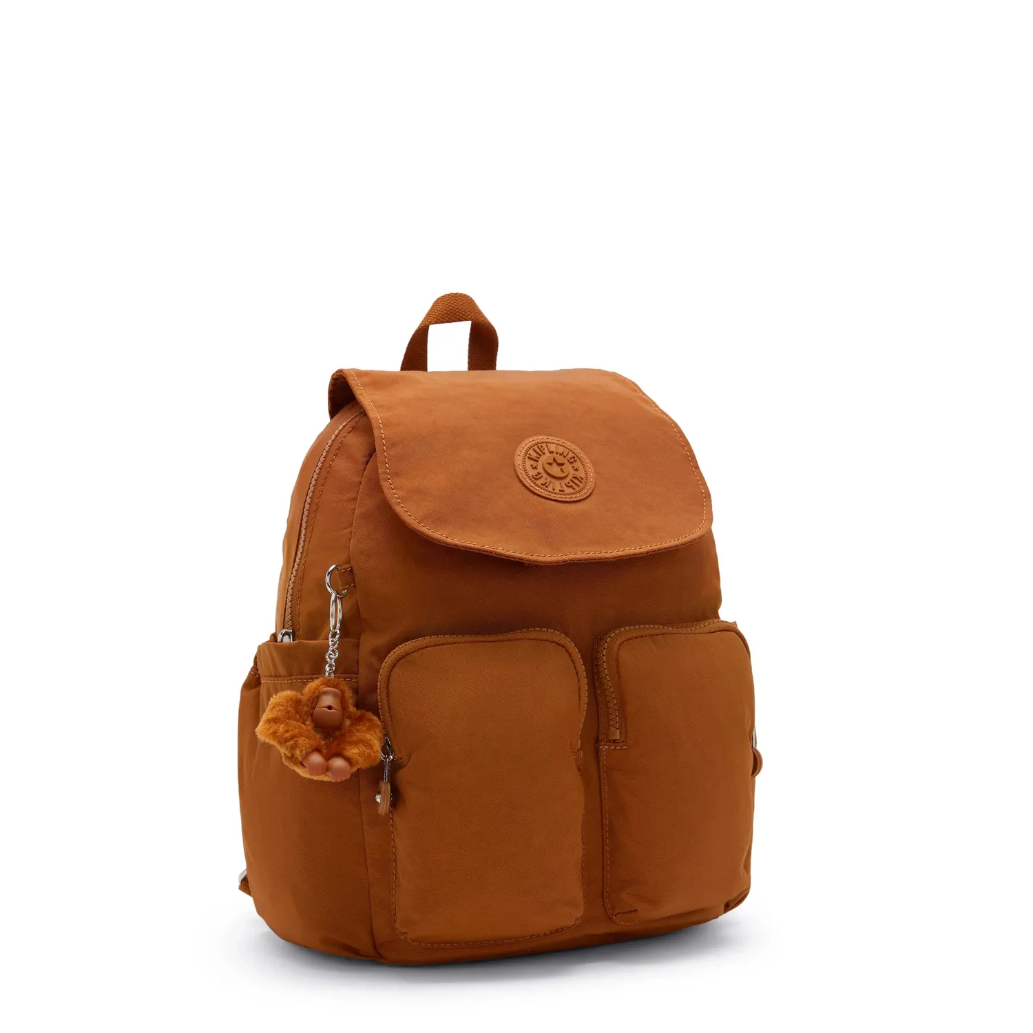 Kipling City Pocket S rugzak Klein Stylish Mokka klepsluiting