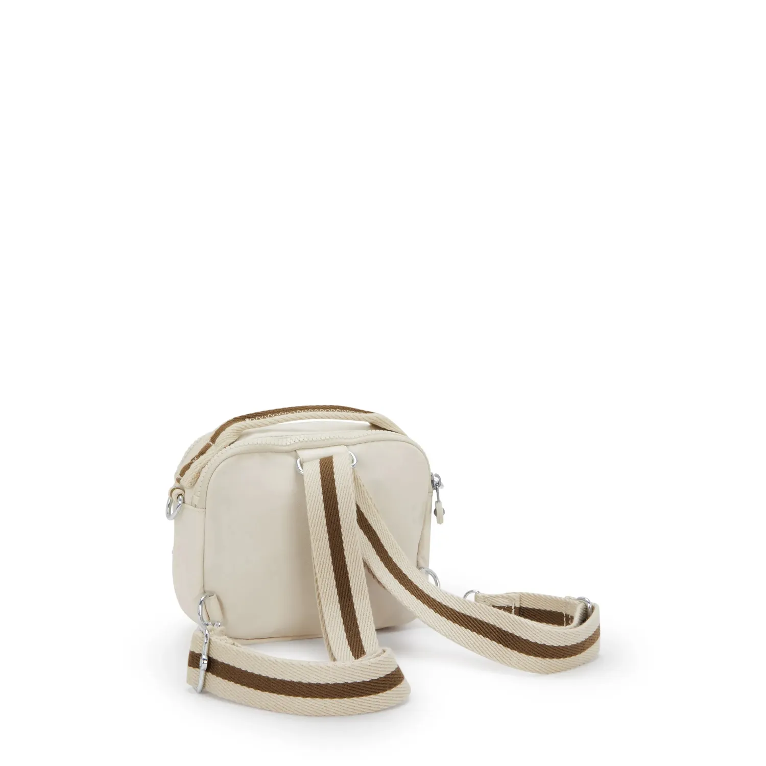 Kipling Cahir crossbody Soft Sand klein met ritsvakken
