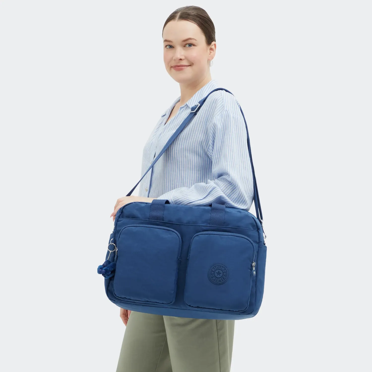 Kipling Defea XL weekendtas Casual Blue laptopvak