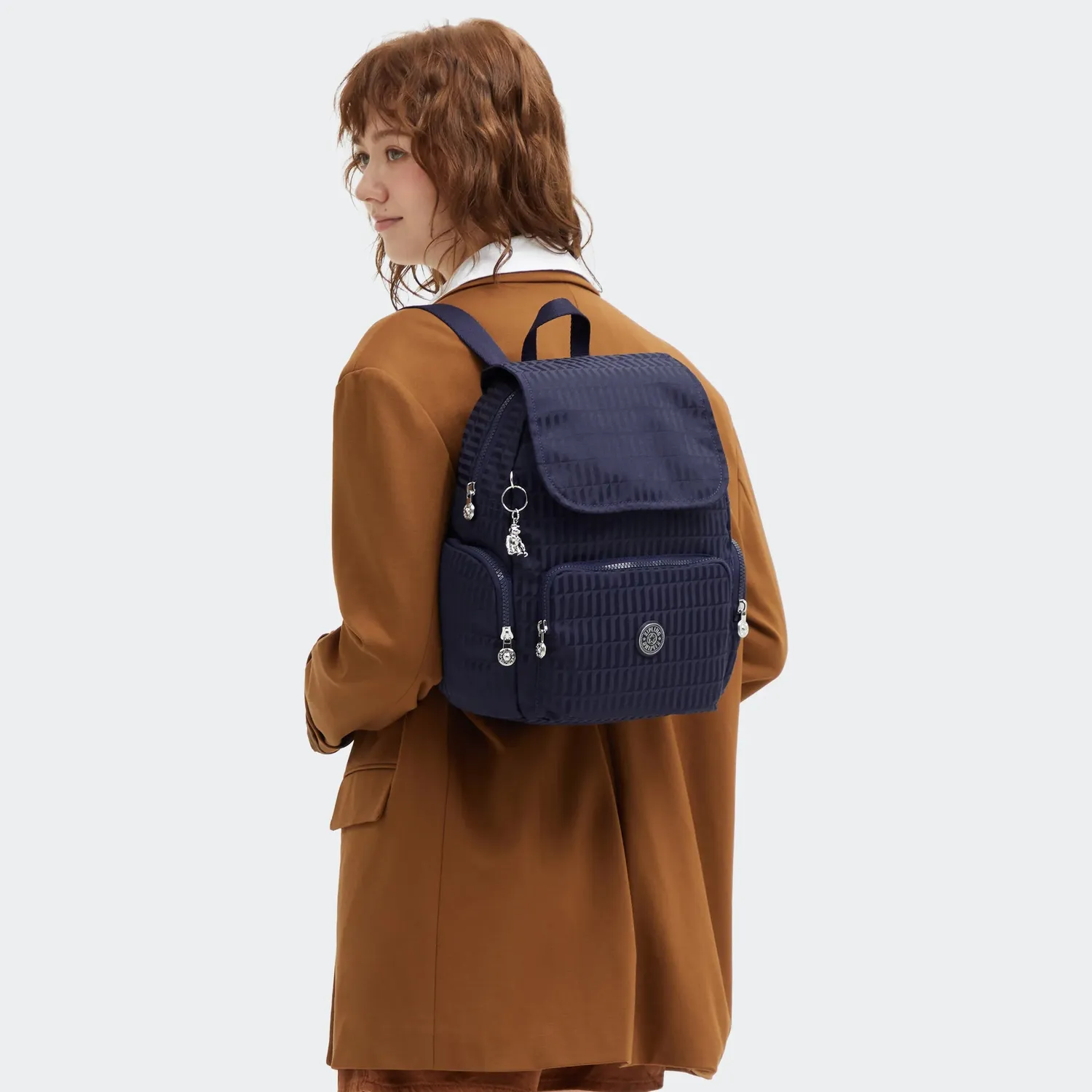 Kipling City Zip S rugzak Night Tile Jacquard klein lichtgewicht