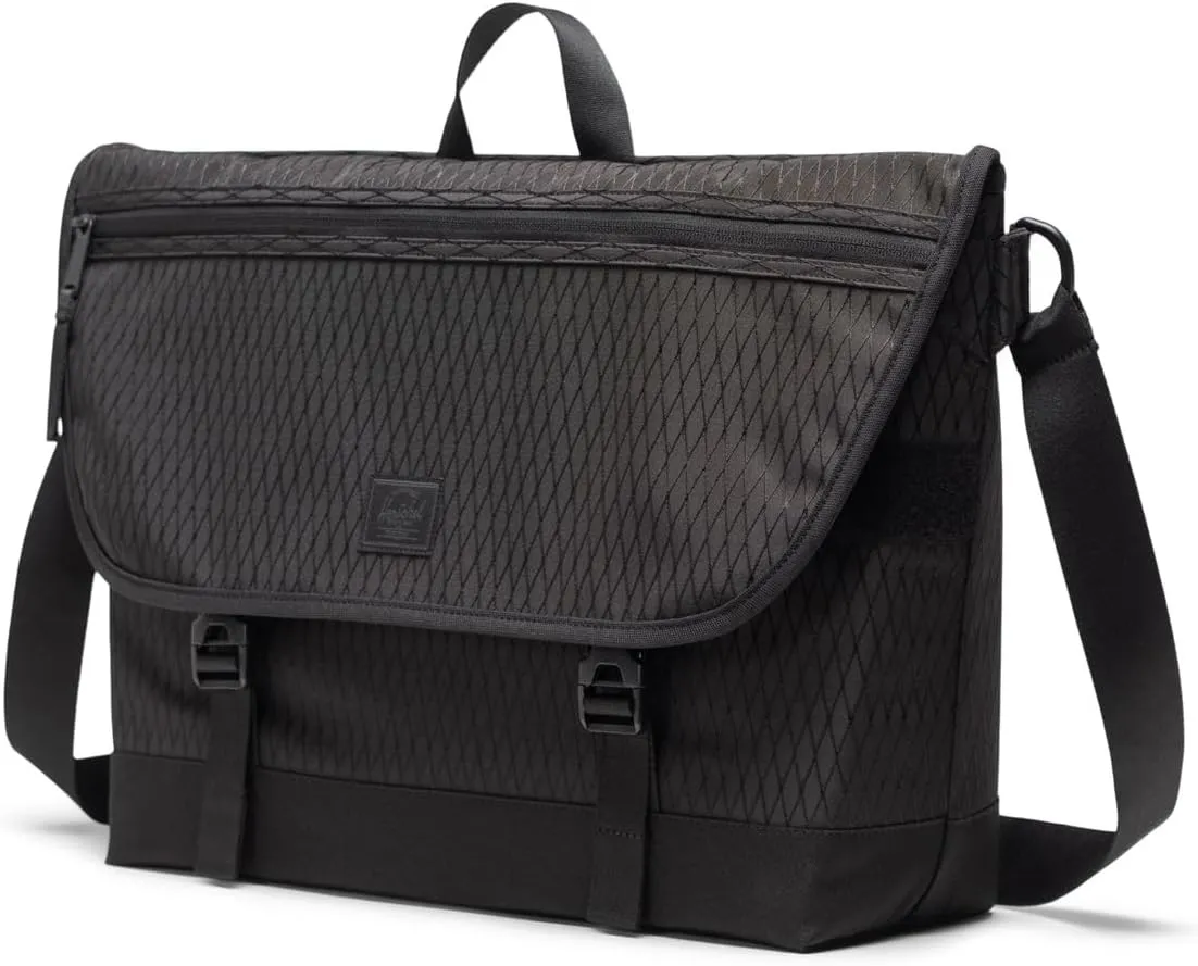 Herschel Cove Messenger schoudertas Black Diamond canvas