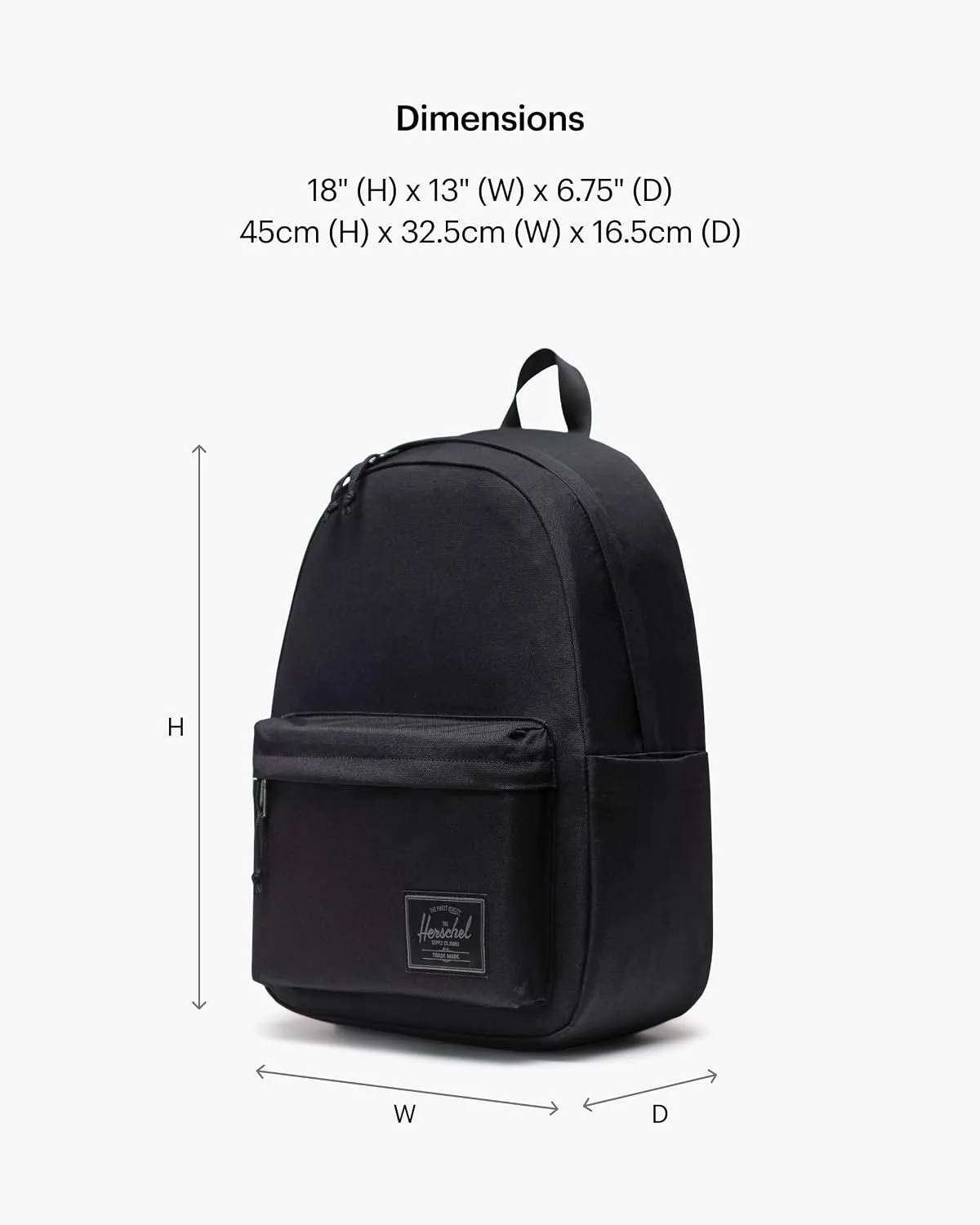Herschel Classic rugzak XL 30L black tonal ruim