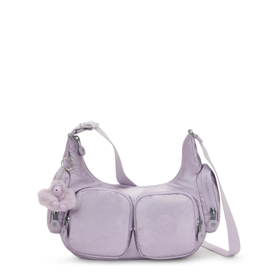 Kipling Rikka S crossbodytas Lilac Moon Metallic klein