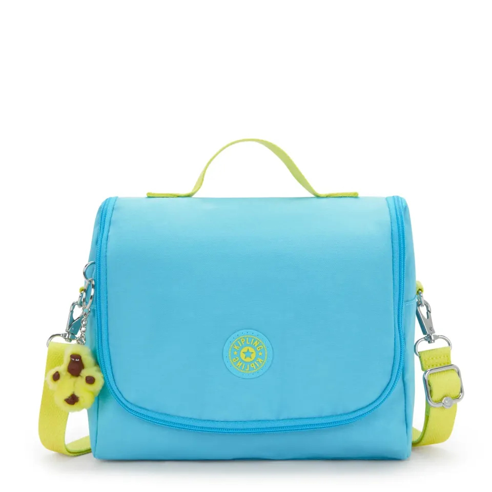 Kipling New Kichirou lunchtas Groot Splash Blue trolleybevestiging