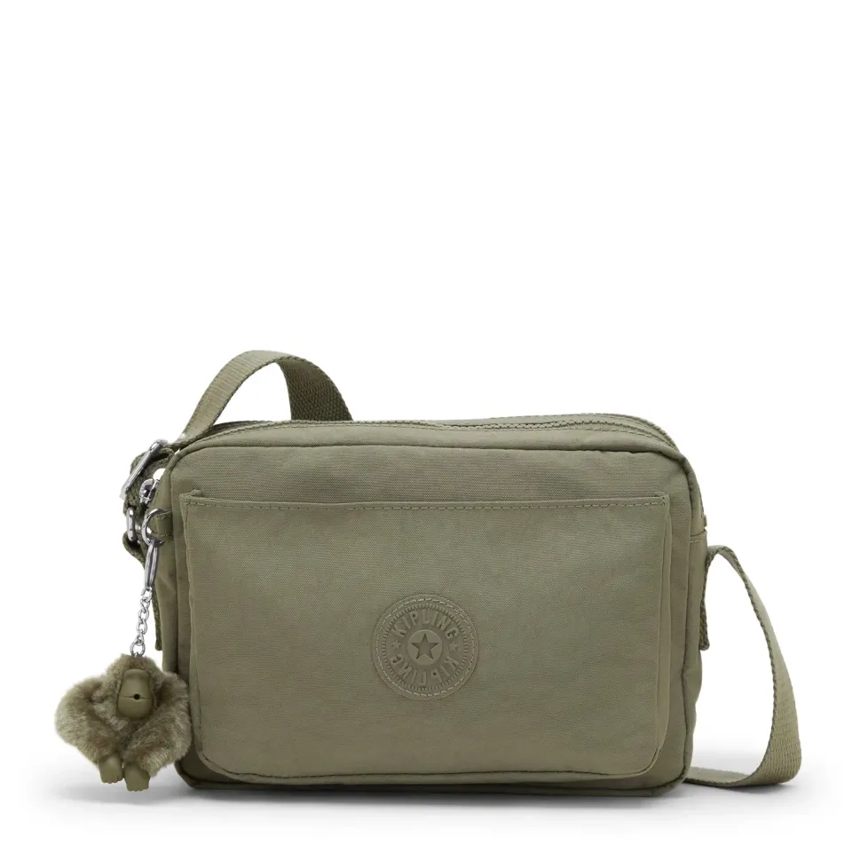 Kipling Abanu M schoudertas Medium Almost Sage verstelbaar