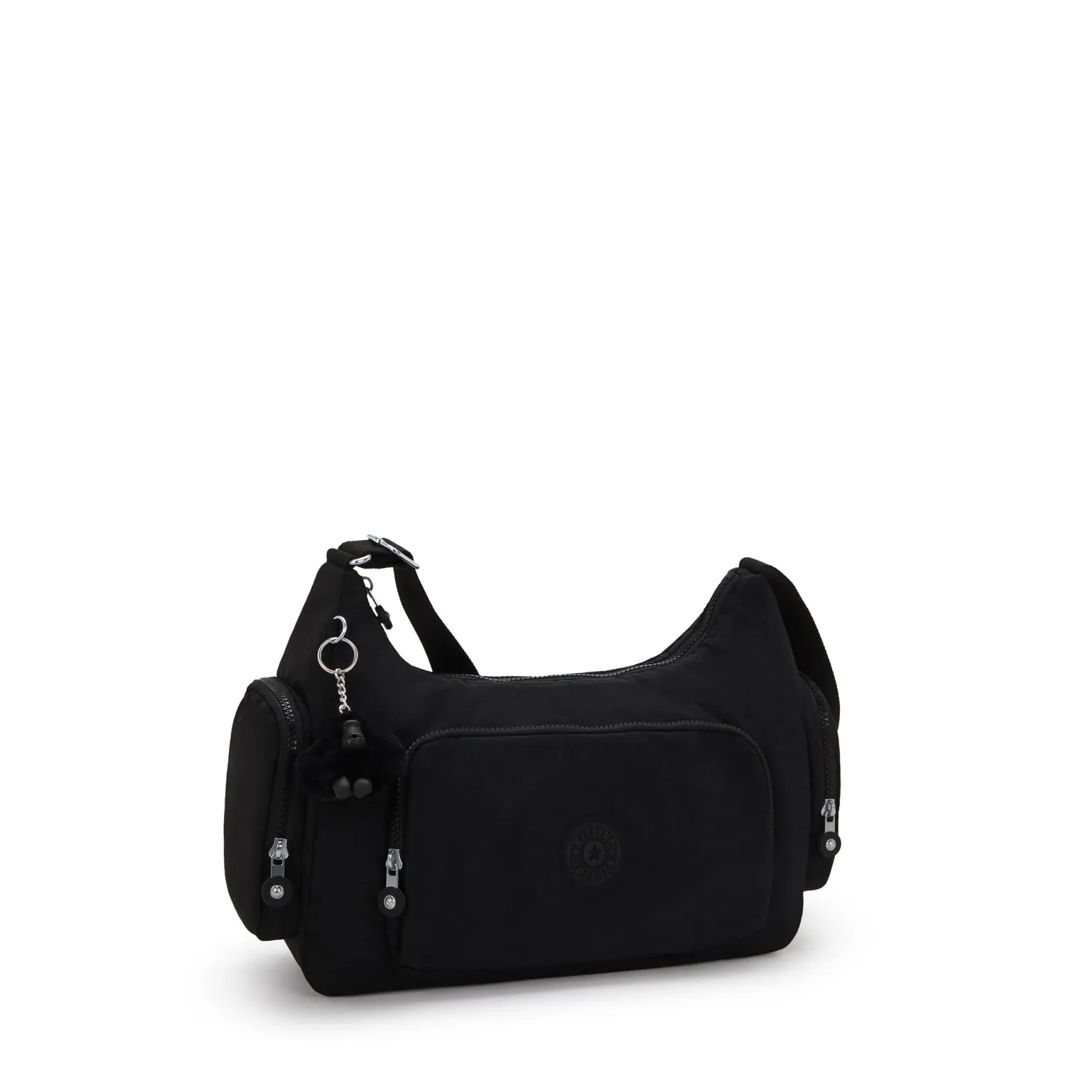 Kipling Gabbina schoudertas Black Noir medium vakindeling