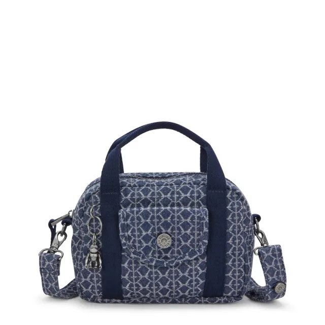 Kipling Kazia schoudertas Klein Signature Denim licht