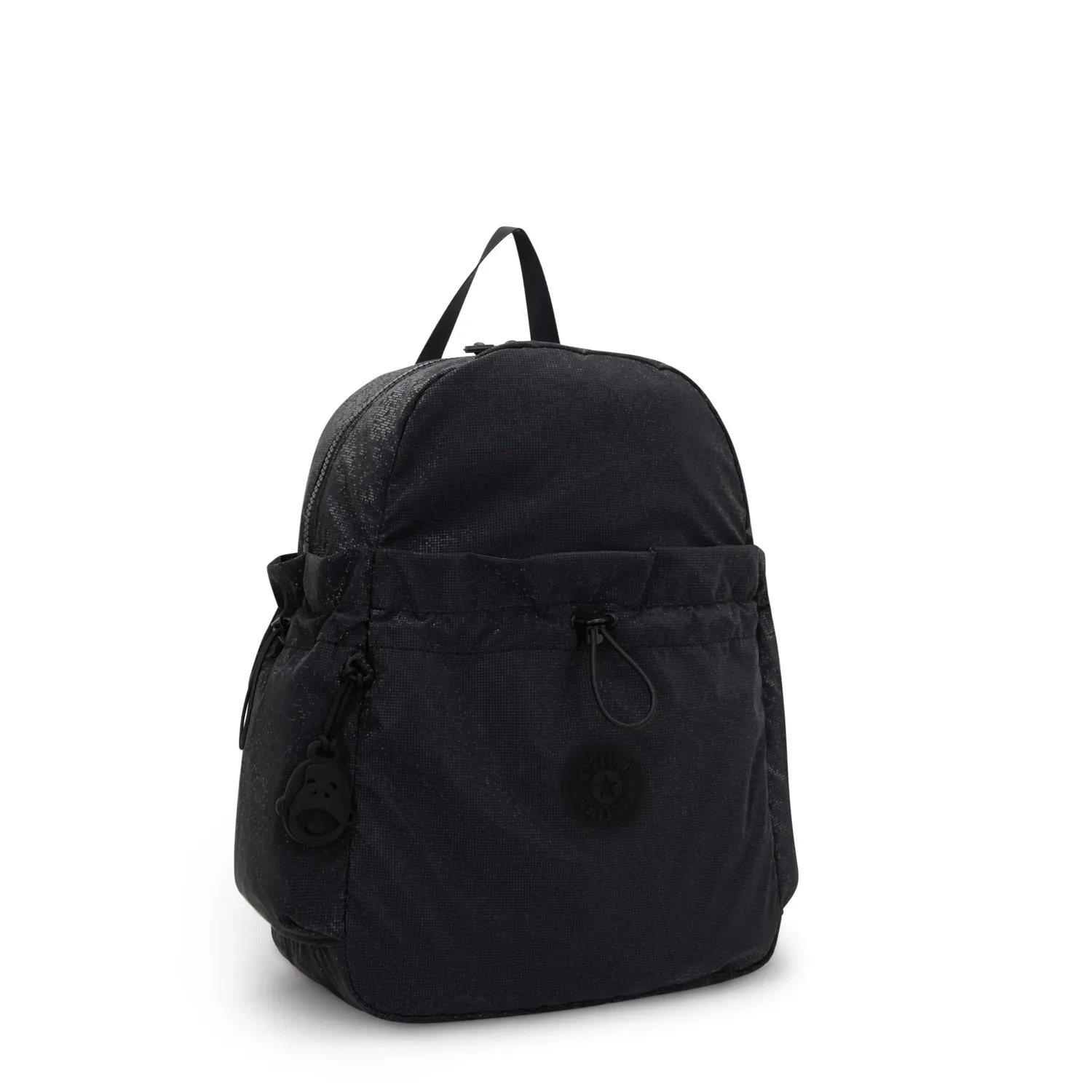 Kipling Amita rugzak Shiny Pixel medium met trekkoordvak