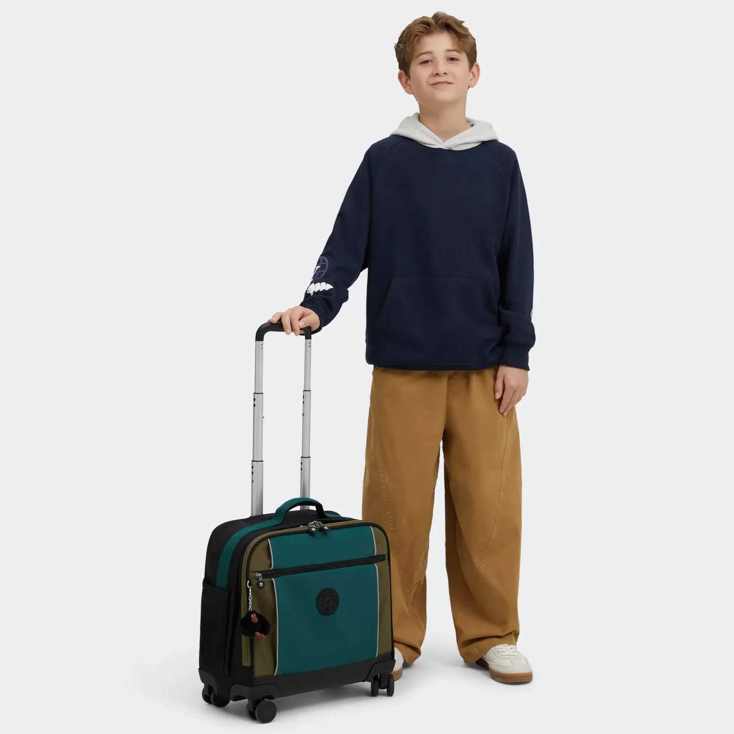 Kipling New Storia trolley Black Khaki Groot 4 wielen