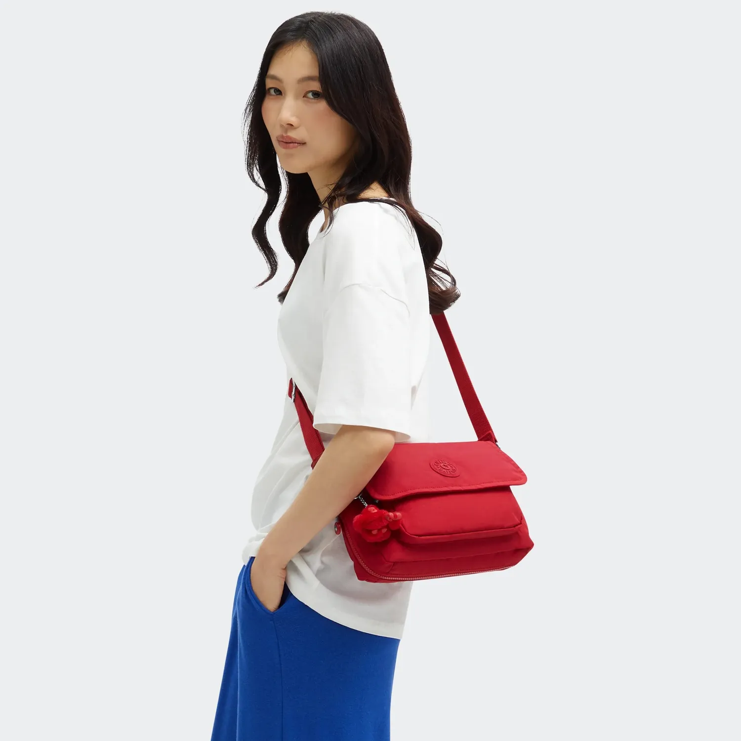 Kipling Dalma crossbody medium Ruby Red – handsfree