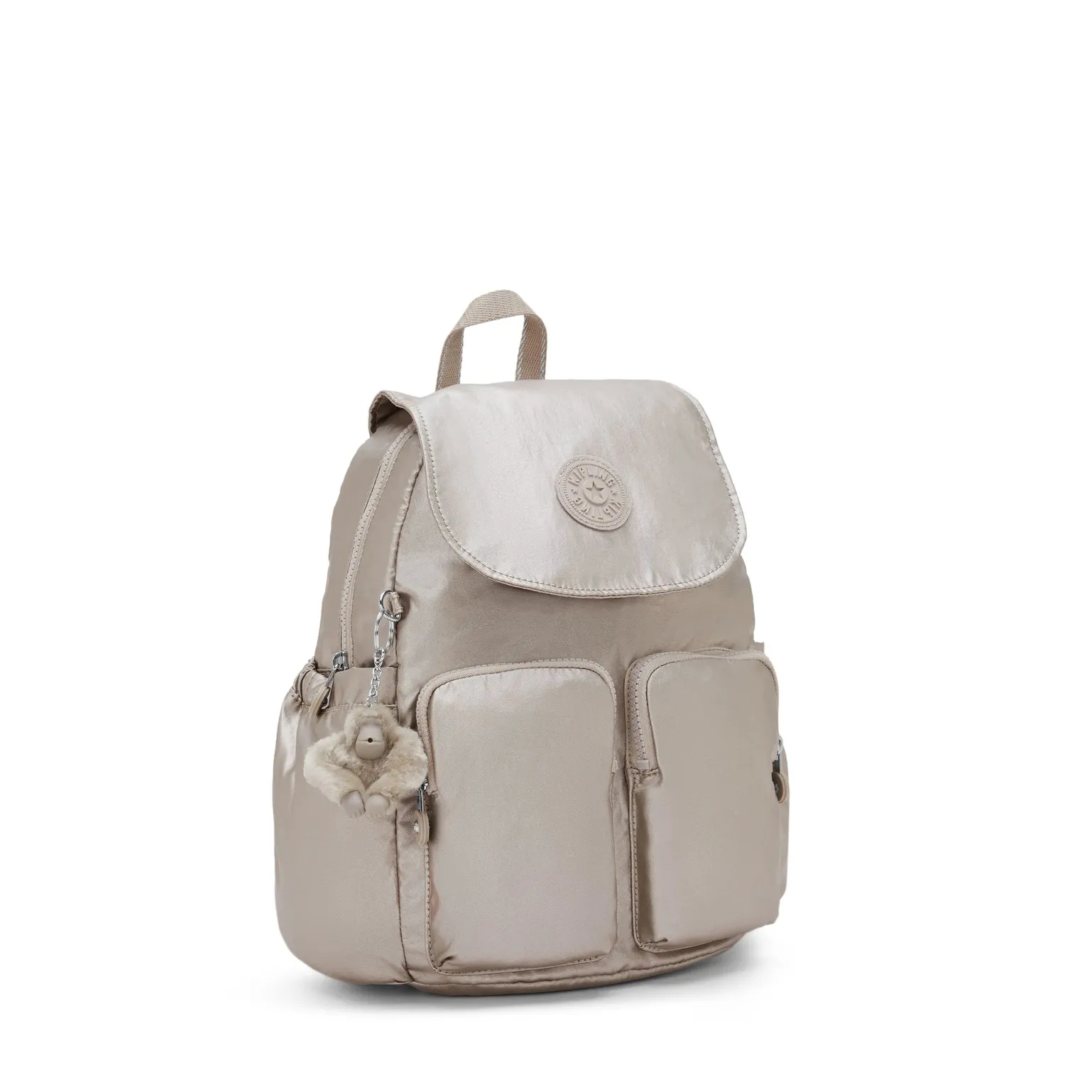 Kipling City Pocket S rugzak metallic glow klein klepsluiting