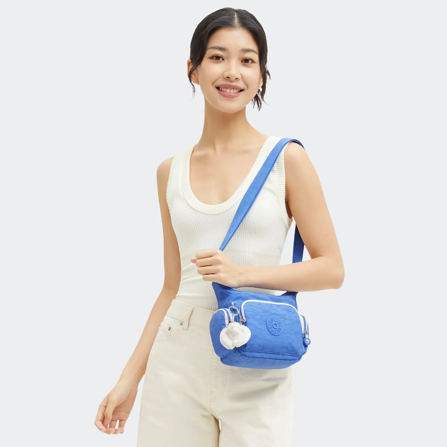 Kipling Gabbie Mini schoudertas klein Cocktail Blue lichtgewicht