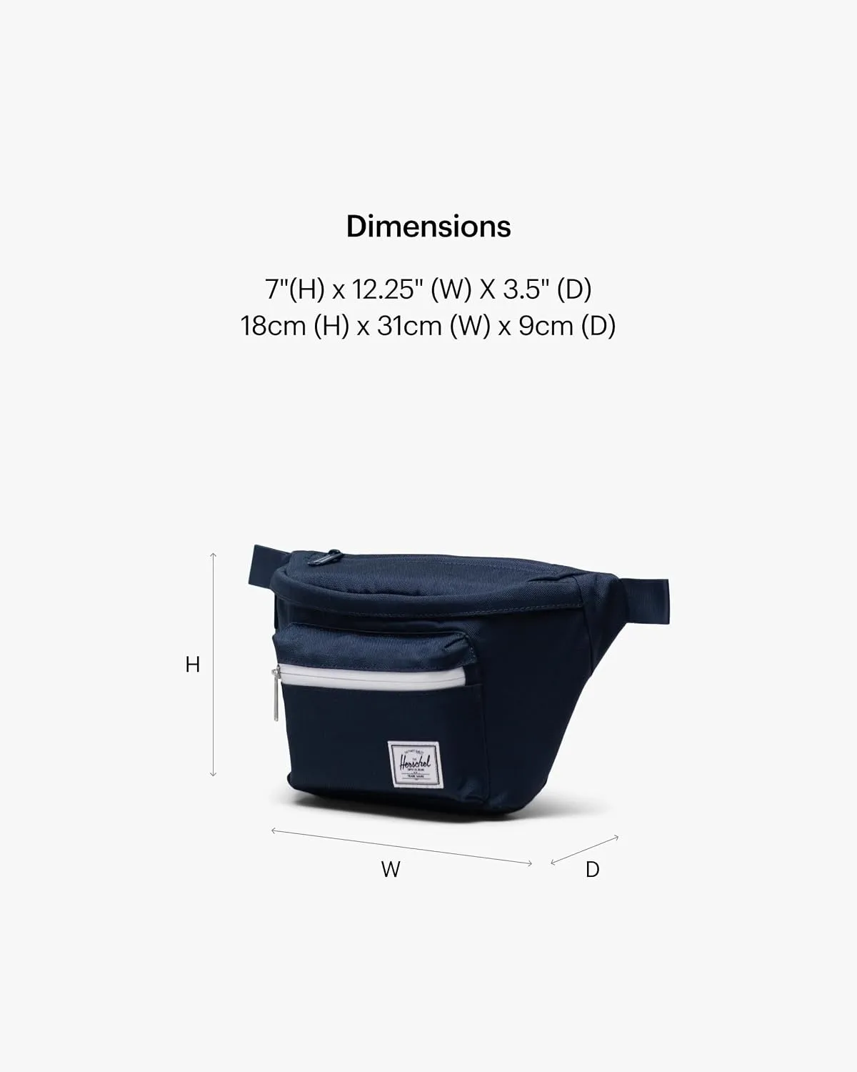 Herschel Pop Quiz heuptasje Navy canvas