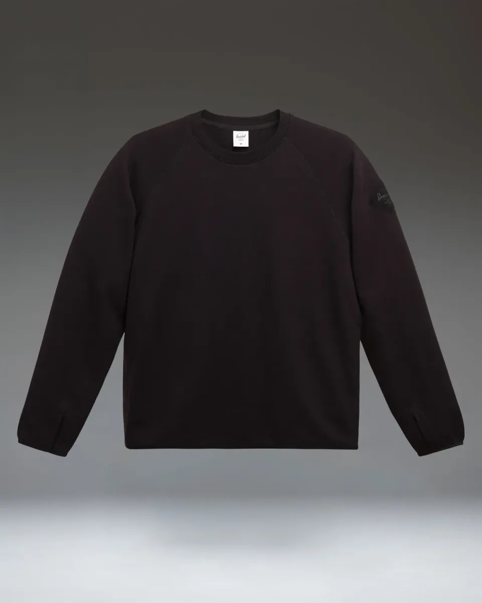 Herschel Performance Crew Black heren sweater ademend