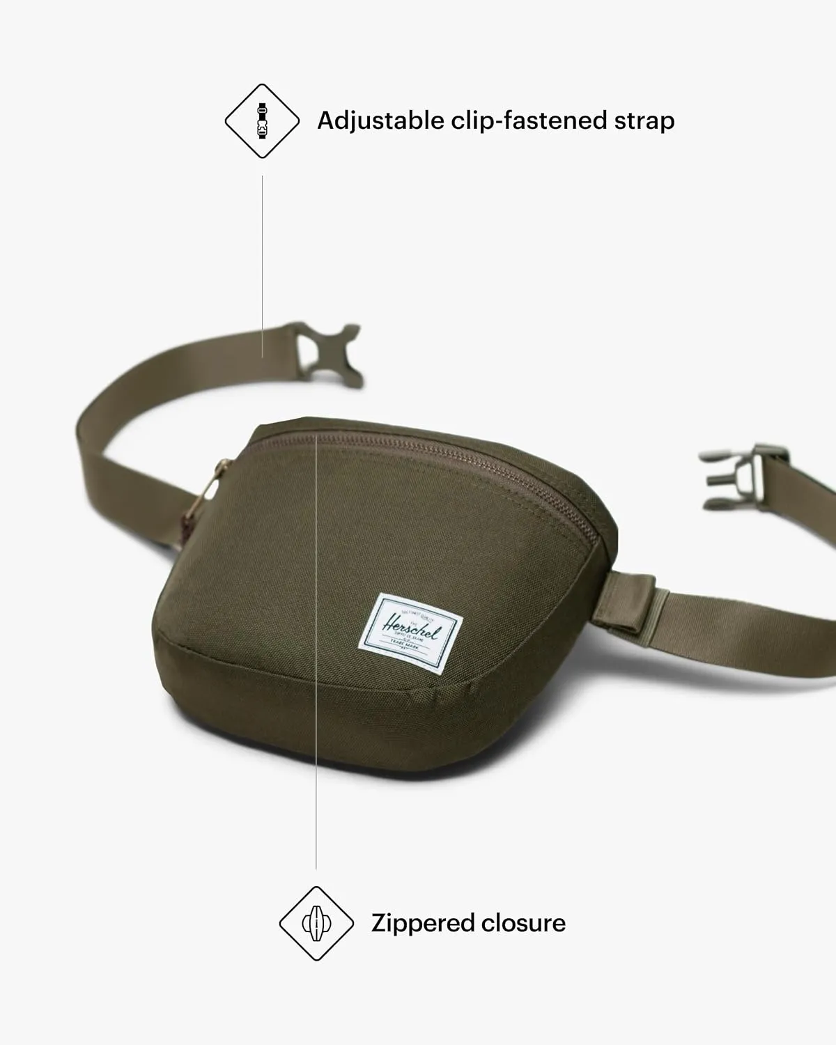Herschel Settlement heuptas Ivy Green canvas