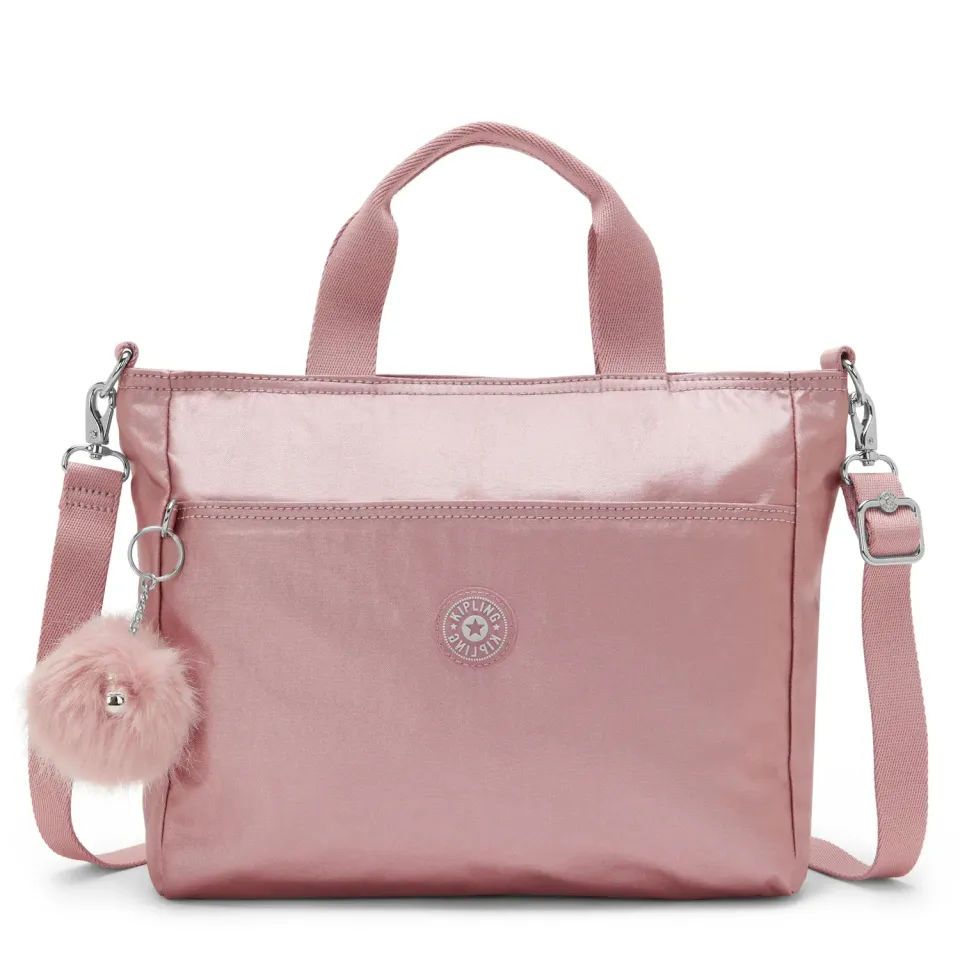 Kipling Lavena tas pink rose metallic klein met schouderband