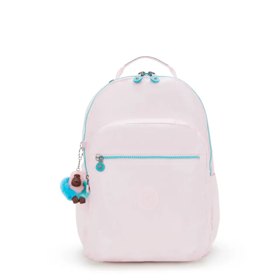 Kipling Seoul Lap rugzak Sea Pink Metallic Groot