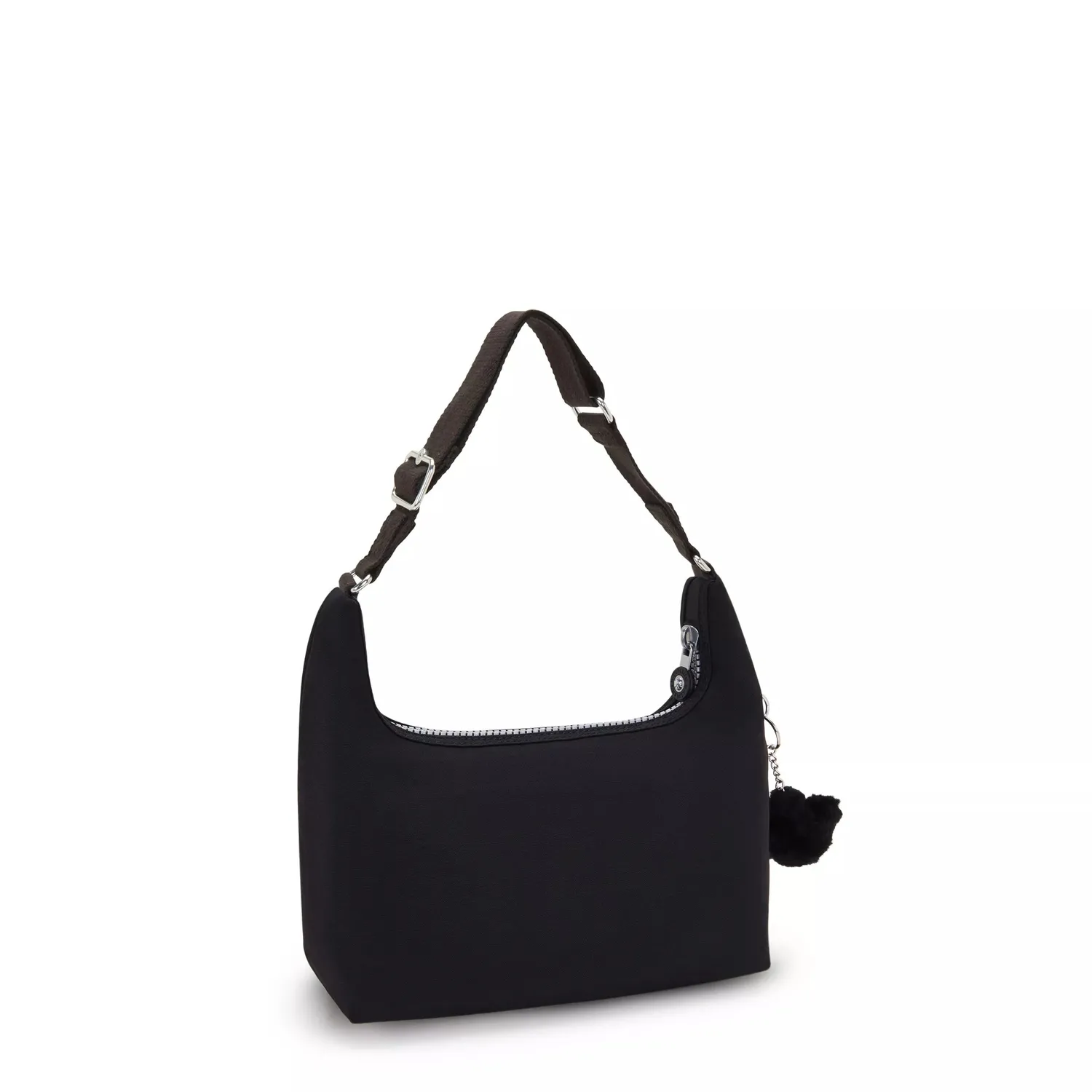 Kipling Nikki schoudertas Rapid Black klein halvemaan