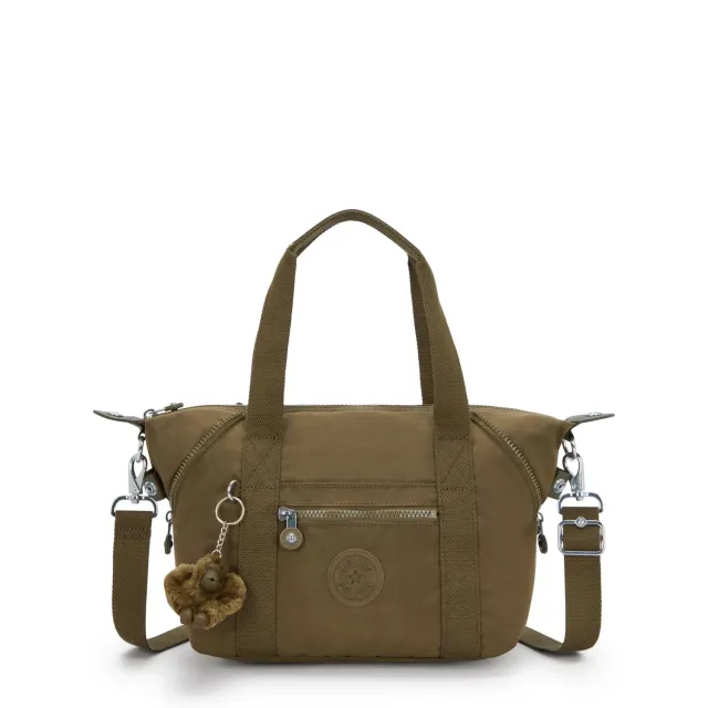 Kipling Art Mini schoudertasje Smooth Khaki klein praktisch
