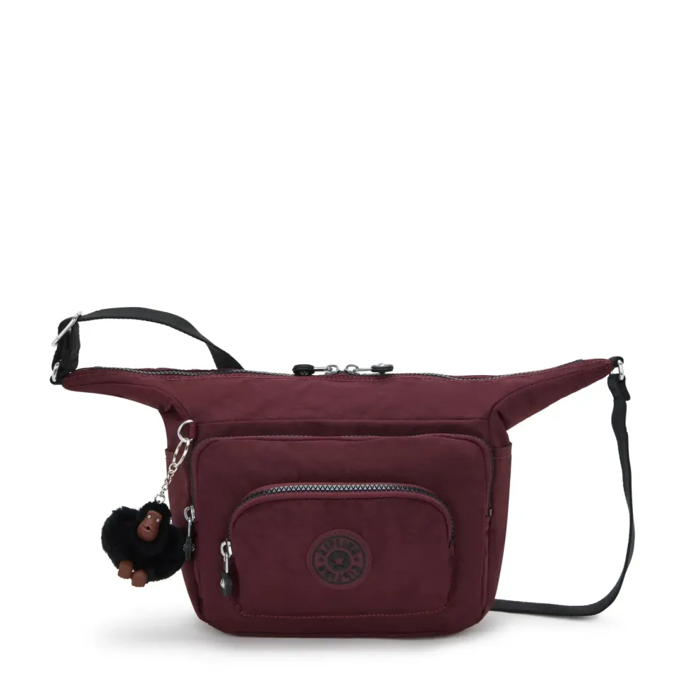 Kipling Erica S schoudertas Mulberry Mocha klein afneembare riem