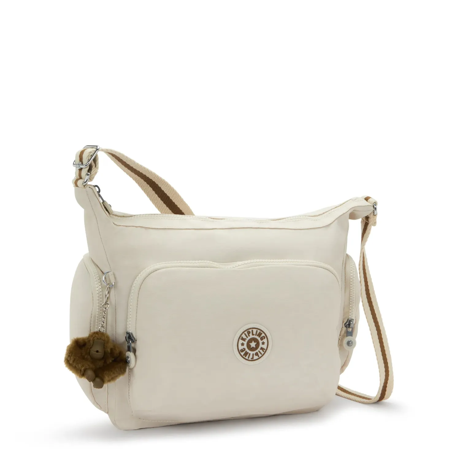 Kipling Gabb crossbodytas Groot Soft Sand lichtgewicht