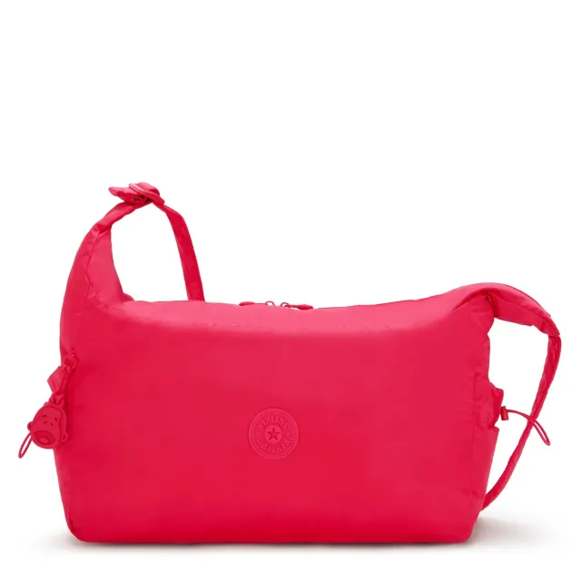 Kipling Gwyn schoudertas groot Simply Fuchsia flessen